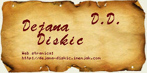 Dejana Diskić vizit kartica